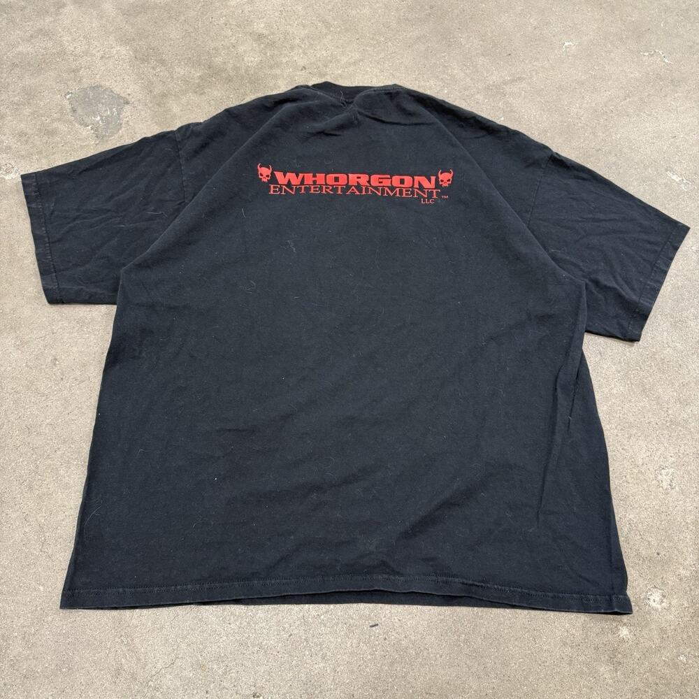 VINTAGE 00s WHORGON ENTERTAINMENT RECORD DEATH METAL LABEL BAND T SHIRT 2XL